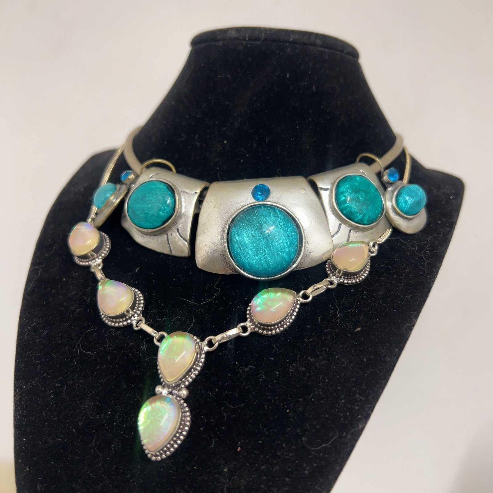 Artisan Multi-Stone Collar Necklace
