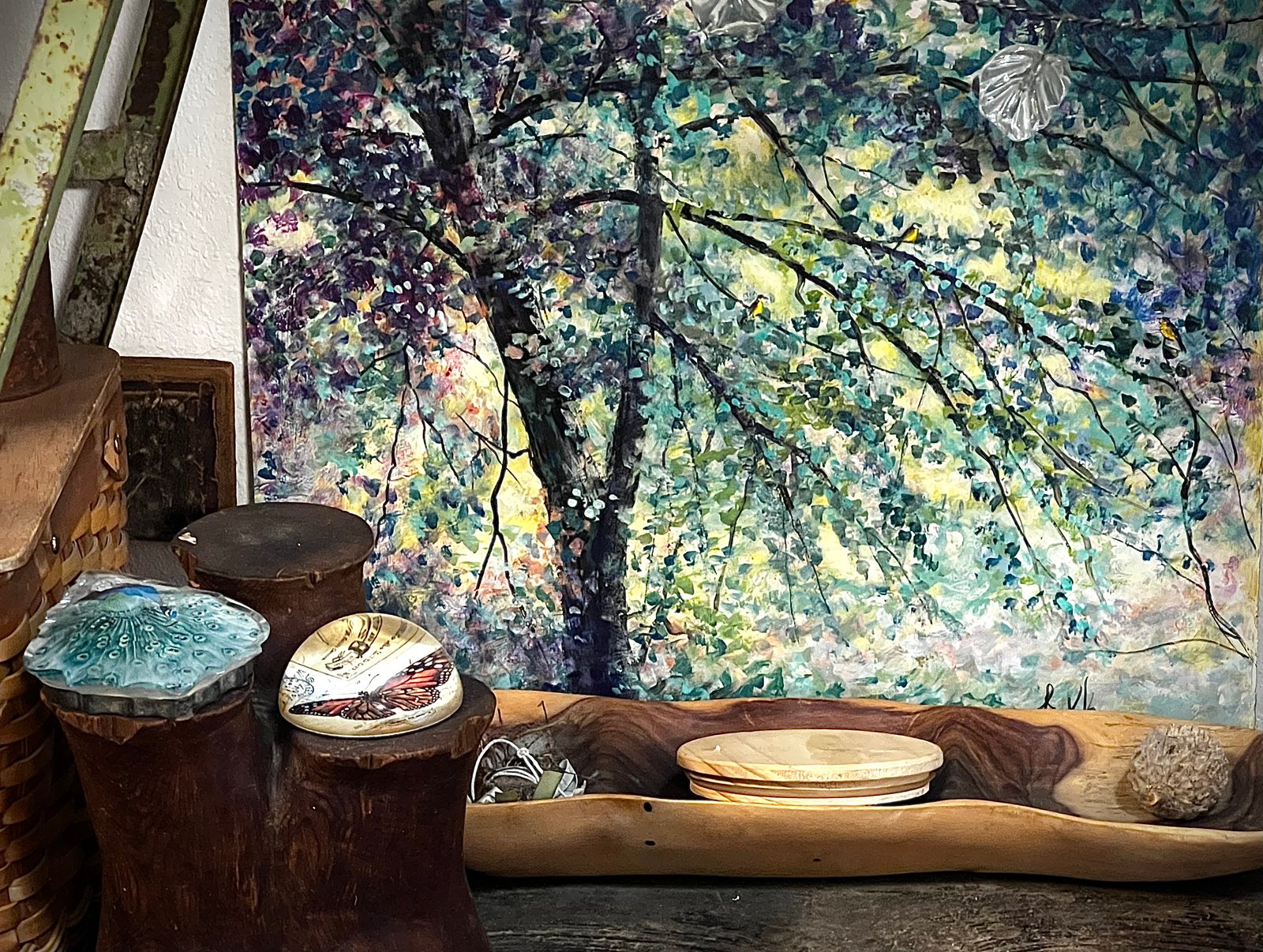 Abstract Impressionistic Tree Painting