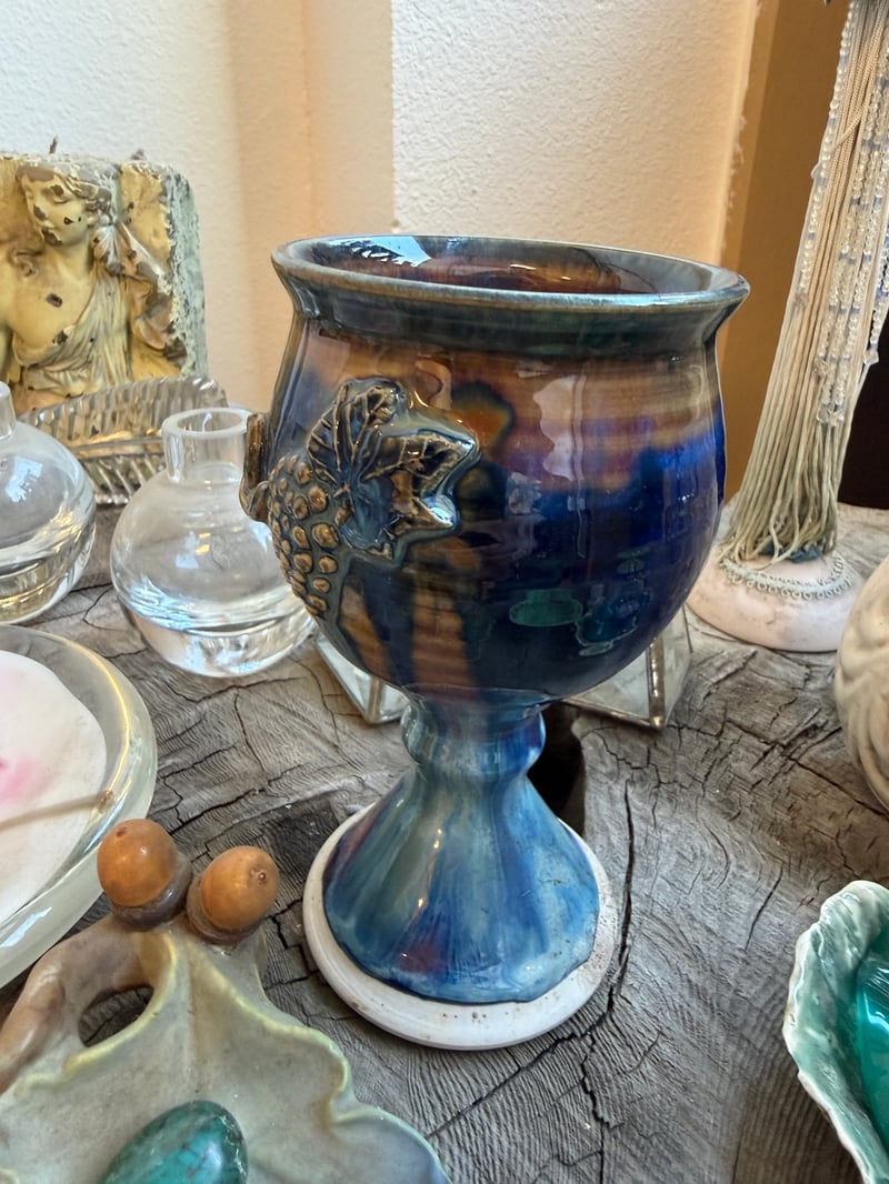 Blue Ceramic Goblet